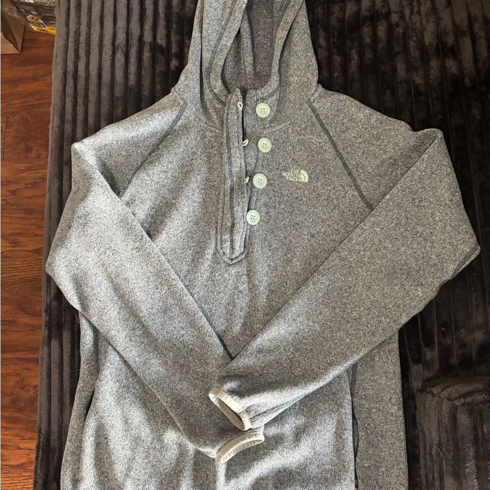 The North Face Heather Gray Hooded Sweatshirt